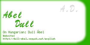 abel dull business card
